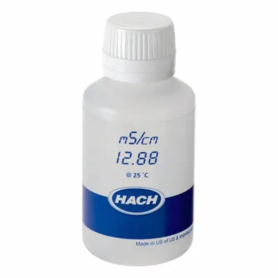 HACH Conductivity Standard Solution: 125 mL Volume, Liquid, Bottle, 67-63-0 - Conductivity Standards