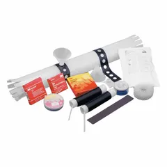 Cold shrink splice kit rated for 15 kV maximum voltage, accommodating wire sizes from 4 AWG to 3/0 AWG. Includes a cable cleaning preparation kit. Suitable for splicing on draglines, power shovels, drills, Type MPF underground power feeder cables, and select trailing cables.