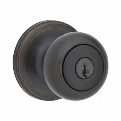 This office knob lockset from KWIKSET features a rose-style trim, designed for interior commercial doors such as offices, conference rooms, and storage areas. It provides secure latching and locking for privacy or keyed entry applications.
