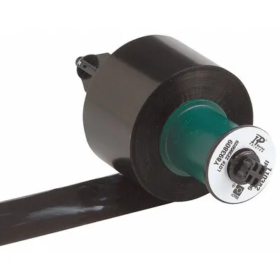 BRADY Single-Color Ribbon, Black, Resin, R6400, IP-R6406 - Brady Single-Color Ribbons