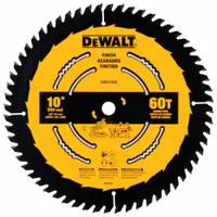 DEWALT Circular Saw Blade: 10 in Blade Dia., 60 Teeth, 0.1 in Cut Wd, 5/8 in Arbor Size, Finishing (MPN DWA11060)