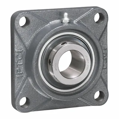 IPTCI BEARINGS Flange Mount Bearings: Radial Ball, 1 15/16 in Bore, Set Screws - High-Temperature Food-Grade Flange-Mount Ball Bearings