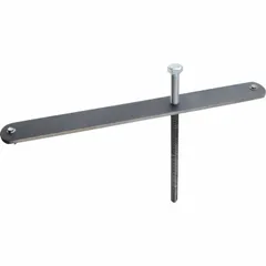 This concrete deck insert is made from carbon steel with a zinc-plated finish. Each insert measures 8 inches in height, 8 inches in length, and 5/8 inch in width, and accommodates a 5/8 inch pipe or rod diameter. The 20-pack is used to create threaded anchor points in poured concrete decks or slabs for securing structural supports, handrails, or equipment.