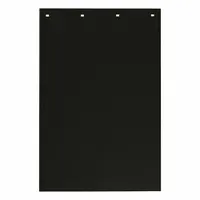 Composite truck mud flaps for rear vehicle mounting. Each flap measures 36 inches high by 24 inches wide by 1/4 inch thick. Sold as a pair in black. Used to reduce spray and debris thrown from tires