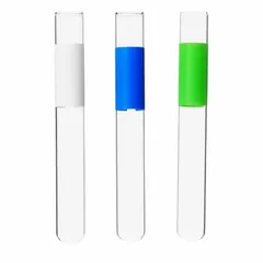 Colorless round-bottom glass culture tube with 12 mm body diameter and 75 mm overall height. Not graduated and supplied without closure. Suitable for microbial culture, sample storage, and general liquid handling in laboratory environments.
