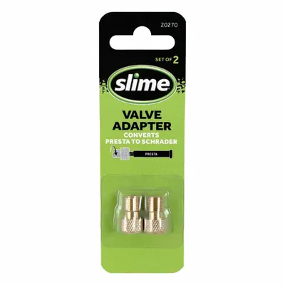 SLIME Valve Adapter: Valve Adapter, Clamp-In, 0° Valve Stem Angle, Straight - Tire Valve Adapters