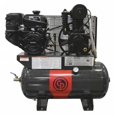 CHICAGO PNEUMATIC Stationary Air Compressor: 2 Stage, 14 hp Engine, Kohler, 23 cfm - Vehicle Mounted Air Compressors