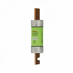 Class RK5 time-delay blade fuse rated 200 A, 250 V AC, and 125 V DC. Non-indicating type from the FRN-R Series. Suitable for overcurrent protection in branch circuits, motor circuits, and transformer circuits where time-delay characteristics accommodate inrush currents.