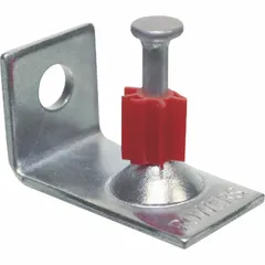 Pack of 100 pins for powder-actuated tools, each 1-1/4 in overall length with a 0.3 in head diameter and 9/64 in shank diameter. Used for fastening materials to concrete, steel, or masonry in construction applications such as installing electrical boxes, conduit straps, and metal framing.