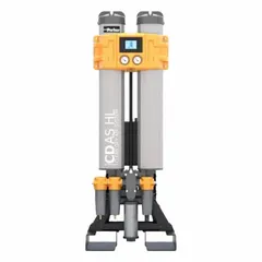 This twin-tower regenerative desiccant compressed air dryer removes moisture from compressed air systems to prevent corrosion, freezing, and equipment damage. It delivers 142 cfm at a maximum operating pressure of 232 psig with a 5 psi pressure drop, and operates on 85 to 265V power. Connection is 1 in NPT. Typical applications include pneumatic controls, instrumentation, and manufacturing processes requiring dry, contaminant-free air.