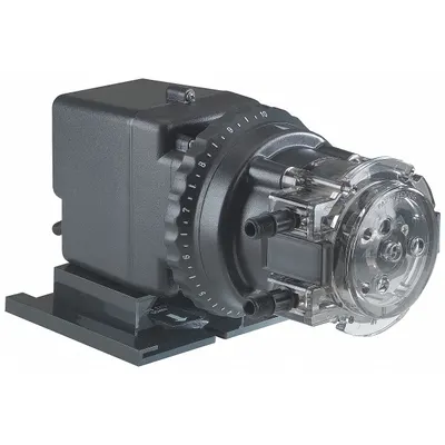 STENNER Peristaltic Chemical Metering Pump: 120V AC, 1/30 hp HP, 17 gpd Max. Flow Rate - Adjustable Flow Peristaltic Chemical Metering Pumps