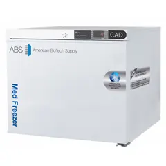 This pharmacy freezer from AMERICAN BIOTECH SUPPLY offers 1 cu ft of storage capacity with a temperature range of -25°C to -15°C. It features an auto defrost method and a right-hinged swing solid door. Suitable for storing temperature-sensitive medications, vaccines, and biological samples in clinical or laboratory settings.