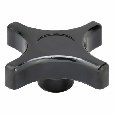 DAVIES Hand Knob: 4 Point, Thermoset, 3/8"-16 Thread - 4-Arm Knobs with Threaded Hole
