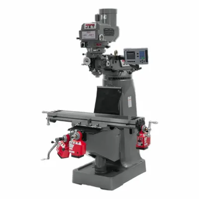 JET Vertical Milling Machine: JTM-4VS, 3 hp - Variable-Speed Vertical Milling Machines with DRO & 3-Axis Powerfeeds