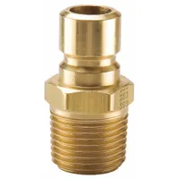 PARKER Hydraulic Quick Connect Hose Coupling: 1/2 in Coupling Size, Brass, 45.42 lpm Max. Flow Rate (MPN PN553)
