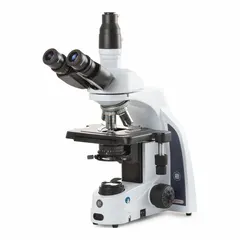 Trinocular compound microscope with optical magnification from 40X to 1000X and a maximum capability of 1000X. Features a 22 mm optical field of view. Suitable for biological and materials analysis in laboratory, educational, and quality control settings.