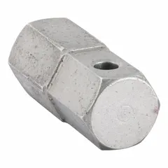 Metric hex impact bit with a 17 mm hex head size and standard square drive. Overall length of 2 1/4 inches. Suitable for driving hex-head fasteners in high-torque applications.