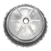 WEILER Cup Brush: Crimped Steel, 3 in Dia, 0.014 in Fill Dia, M10 x 1.25 Arbor (MPN 93240)
