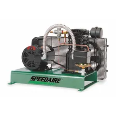 This tankless, 1-stage electric air compressor delivers 12.3 cfm at 40 psi to maintain pressure in dry-pipe or pre-action fire sprinkler systems. It operates on 200-240V AC or 480V AC, three-phase power, and includes a pressure safety valve. Suitable for stationary installation in commercial and industrial facilities.