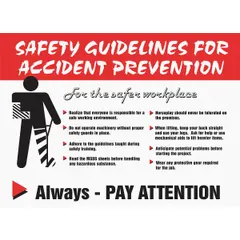 Poster: 17 in x 22 in Nominal Sign Size, Clear Film Laminate, English, Plastic, White (MPN SP124473L). Key specifications — Nominal Sign Size: 17 in x 22 in; Protective Coating: Clear Film Laminate; Includes Frame: No; Write on Surface: No; Printed Language: English.