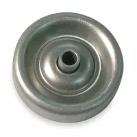 Galvanized steel skate wheels with 1-15/16 in diameter, 0.25 in bore, and 13/16 in hub width. Each wheel incorporates ball bearings for smooth rolling. Supplied in a 50-pack. Commonly used in gravity conveyors, pallet flow systems, and material handling lines for moving cartons, totes, and light loads