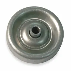 Galvanized steel skate wheels with 1-15/16 in diameter, 0.25 in bore, and 13/16 in hub width. Each wheel incorporates ball bearings for smooth rolling. Supplied in a 50-pack. Commonly used in gravity conveyors, pallet flow systems, and material handling lines for moving cartons, totes, and light loads.