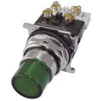 EATON Illuminated Push Button: Illuminated, Extended Profile, Metallic, 30 mm, 1NC (MPN 10250T77G)