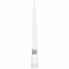 Sterile, single-use polypropylene pipette tip with 200 µL capacity and built-in filter. Autoclavable, supplied in a clear preconfigured rack of 1920 tips. Designed for universal pipette compatibility, used for precise liquid handling in molecular biology, microbiology, and clinical applications.