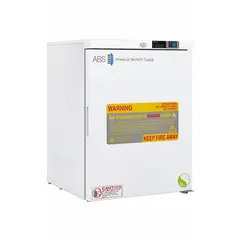 This explosion-proof undercounter freezer provides safe storage for flammable or volatile materials. With a 4 cu ft capacity and temperature range of -25°C to -15°C, it is suitable for preserving sensitive biological samples and reagents. Features a swing solid door and manual defrost. Operates on 115V.