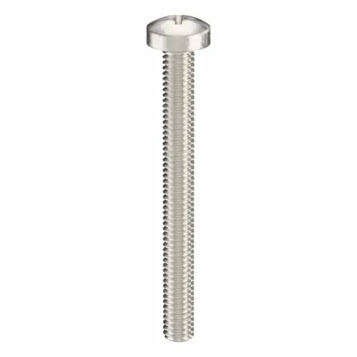 USA INDUSTRIALS Machine Screw: M2.5x0.45 Thread Size, 25 mm Lg, 18-8, Stainless Steel, Plain - Pan Head Machine Screws