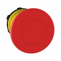 SCHNEIDER Emergency Stop Push Button: Red, 22 mm Mounting Size, Non-Metallic, Maintained (MPN ZB5AT84)