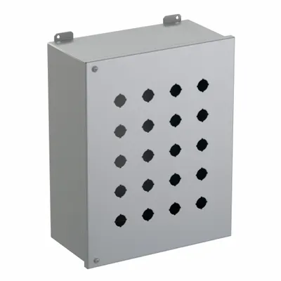 HAMMOND 1489MP20 Enclosure for 22mm Operators, 20 Holes, Carbon Steel, NEMA 12 - Enclosures for 22mm Operators