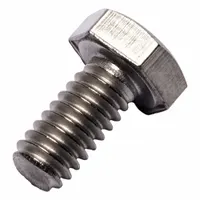 Hex Head Cap Screw: Titanium, Grade 2, Plain, 1/4"-20, UNC, 1/2 in lg, Fully Threaded, Inch (MPN 0075604)