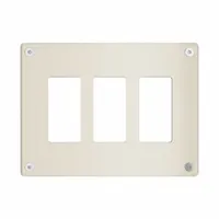 LEGRAND Wall Plate: Decorator-Rocker, 3 Gang, Ivory, Jumbo Size (MPN WSP03G2IVYPS)