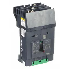 3-pole, 45 A B-Frame molded case circuit breaker rated 690V AC with a maximum interrupting rating of 100kA at 120/240V AC. Features fixed instantaneous trip, ABC phase connection, and I-Line ON End terminal connection. Suitable for overcurrent protection in power distribution systems.