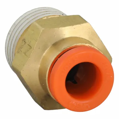 SMC KQ2H05-34AS Push-to-Connect x MNPT Adapter - Polybutylene & Brass Tube Fittings