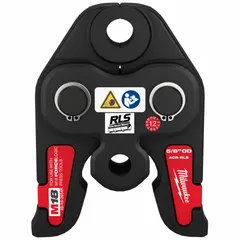 Steel press jaw designed for 5/8 in copper pipe in HVAC applications. Compatible with Force Logic and RLS HVAC/R braze-free press tools. Creates mechanical joints without soldering, reducing fire risk and installation time.