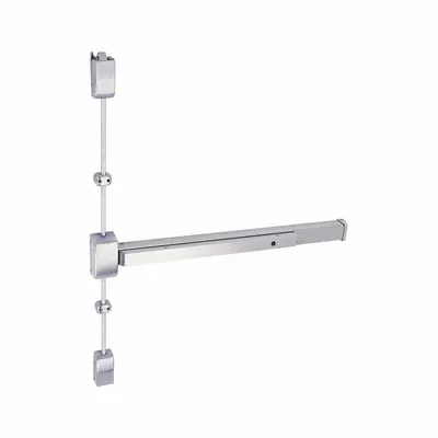 CAL-ROYAL 2260V3684-RHR-ALUM Surface Vertical Rod Push Bar, Aluminum - Surface Vertical Rod Push Bars