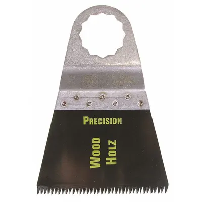 FEIN Oscillating Tool Blade: 2 3/16 in Blade Wd, 4 13/16 in Overall Lg, Carbon Steel - 12-Point Mounted Blades