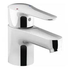 This single-post handle bathroom faucet from the July™ series is constructed of brass with a chrome finish. It features a 1.2 gpm flow rate and includes a 1-1/4 in metal tailpiece. Suitable for bathroom sinks in residential or commercial settings, its straight spout and single-handle design provide simple operation for hand-washing and light cleaning tasks.