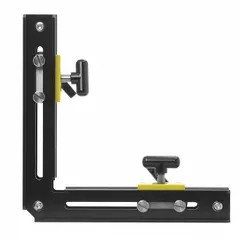 This switchable welding magnet provides a 90-degree fixturing angle for holding ferrous workpieces during welding and fabrication. With a maximum pull of 150 lb, it is used to position steel plates, pipes, and structural components in metalworking and assembly applications.