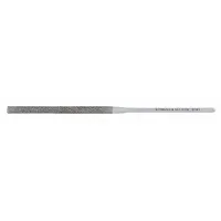 Needle File: Equaling, 80_100 Grit, 2 75591/100000 in Lg without Tang, 3/16 in Wd, 3/64 in Thick (MPN NF2112D181)