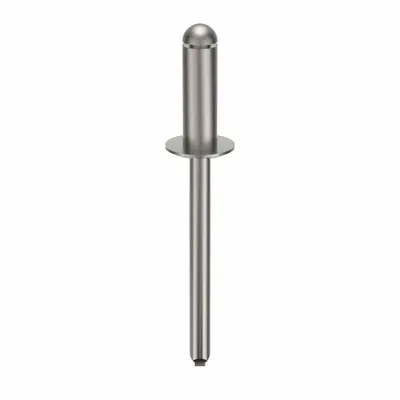 POP AVDEL Blind Rivet,1 40/47" L,0.186" dia,PK250: Inch, 1 27/32 in Overall Lg, 35/64 in Body Lg - Domed-Head Blind Rivets