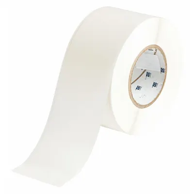 BRADY Continuous Label Stock: 3 in x 300 ft, Paper, Inkjet Print-Receptive/Water Dissolvable - Brady Water-Dissolvable Continuous Label Rolls