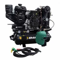 EMAX Gas Engine Air Compressor: 2 Stage, 14 hp Engine, EMAX, 19 cfm, 20 gal Air Tank, Horizontal (MPN EGES14020T)