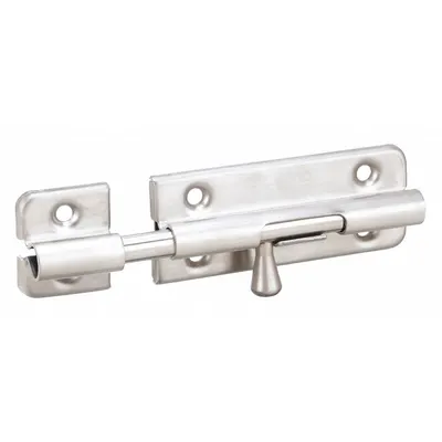 SUGATSUNE BL-60SS Barrel Door Bolt, 1 1/16 in Ht, 3 3/16 in Wd, 9/16 in Lg - Door Bolts