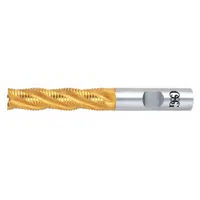 OSG Roughing End Mill: High Speed Steel, TiN Coating, 4 Flute, 5/8" Mill Dia, 2-1/2" LOC, 4 5/8" OAL (MPN 6900705)