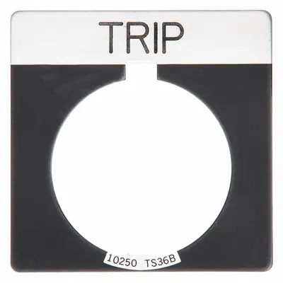 EATON Legend Plate: 30 mm Panel Mounting Size, Square - Push-Button Rings & Plates