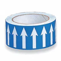 Banding Tape: Blue, White, 2 in Wd, 54 ft Roll Lg, Vinyl, 2 in Roll Wd, 648 in Lg (MPN DA2)