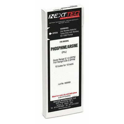 NEXTTEQ Detector Tube: NEXTEQ NX-1000, PH3, Gas Detection Tube, Phosphine ( PH3) - Gas Detection Tubes For Use In NEXTTEQ NX-1000 Pumps